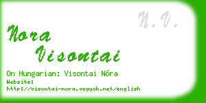 nora visontai business card